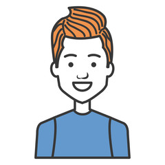 young man avatar character vector illustration design