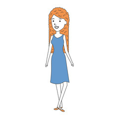 beautiful woman avatar character vector illustration design