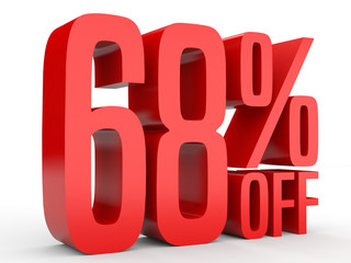 Sixty eight percent off. Discount 68 %.