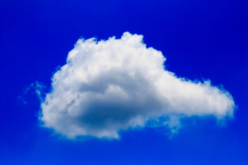 Bright blue sky with white clouds