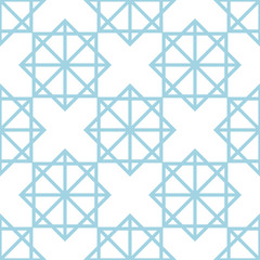 Geometric blue abstract seamless pattern for fabrics