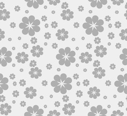 Beautiful floral pattern on gray background