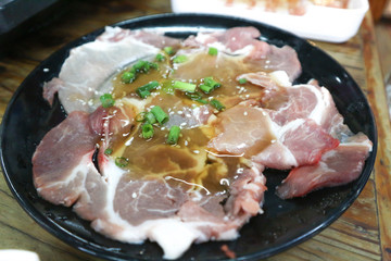 sliced pork  dish