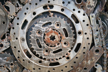 The mechanical animals made from scrap metal display 