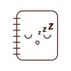 phone agend kawaii character vector illustration design