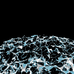 Connections and datas exchanges over the planet Earth 3D rendering