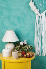 White heart dream catcher