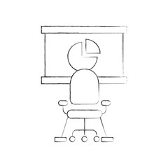 paper board with statistics vector illustration design