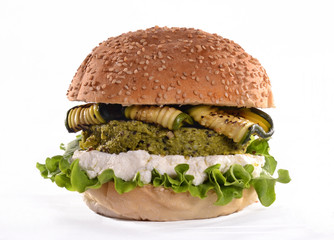 La hamburguesa vegetariana.