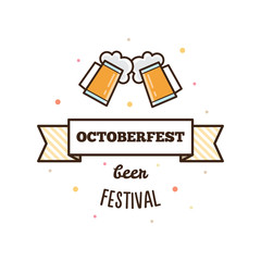 Beer festival. Octoberfest. Vector illustration.