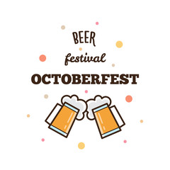 Beer festival. Octoberfest. Vector illustration.