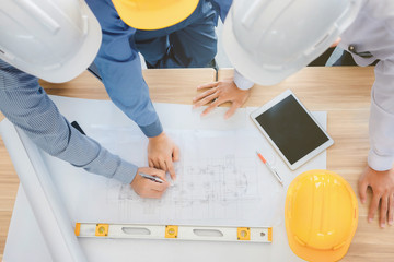 Architect and businessman planning meeting to work with commitment, set mind.