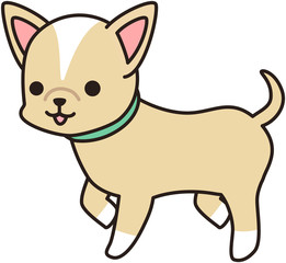 薄茶色の小型犬