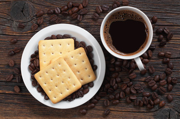 Coffee and crackers