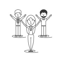 group business people working together vector illustration