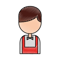 Casino dealer avatar character vector illustration design