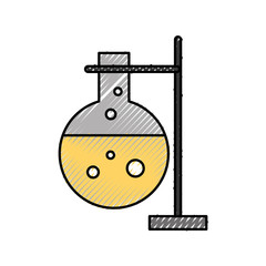 laboratory tube test with Burner base vector illustration design