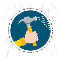 hammet tool to repair service vector illustration