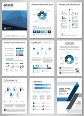 Brochure template with infographic elements
