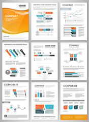 Business brochure template with infographic elements