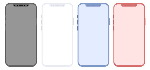 Conceptual modern phone, mock up, isolated on white background