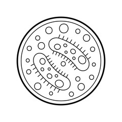 Study of bacteria icon vector illustration design