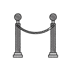 Museum tape isolated icon vector illustration design