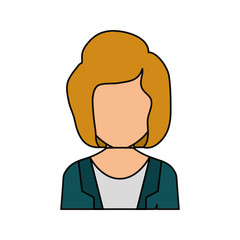 Woman faceless cartoon icon vector illustration graphic design