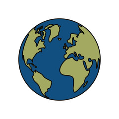 World earth symbol icon vector illustration graphic design