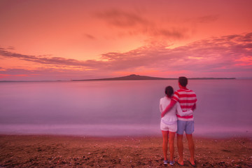 Fototapeta premium Couple in love, New Zealand
