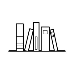 Old book of library vector illustration design