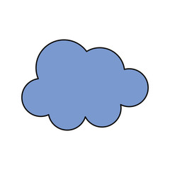 Cloud weather symbol icon vector illustration graphic design