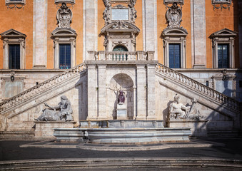 Palazzo Senatorio on the Capitoline hill, Rome, Italy.