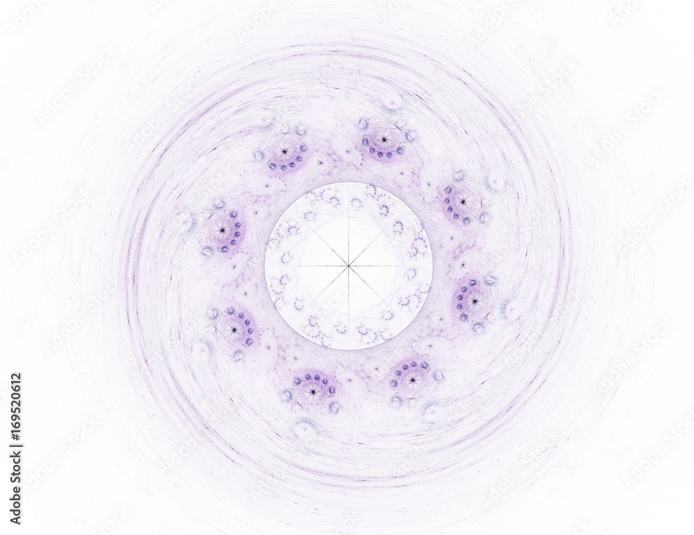 Poster lacy colorful clockwork pattern. digital fractal art design. abstract design of sacred symbols signs
