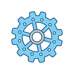 Obraz premium Gear machinery piece icon vector illustration graphic design