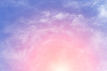 sun and cloud background with a pastel colored


