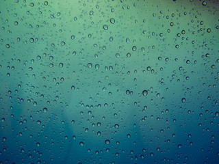 Water drops over dark