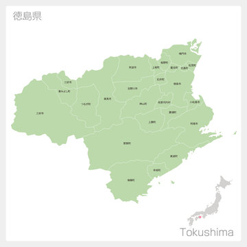 徳島県の地図