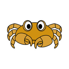 Cute crab cartoon icon vector illustration graphic design