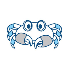 Cute crab cartoon icon vector illustration graphic design
