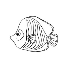 Cute fish cartoon icon vector illustration graphic design
