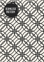 Abstract concept vector monochrome geometric pattern. Black and white minimal background. Creative illustration template. Seamless stylish texture. For wallpaper, surface, web design, textile, decor.