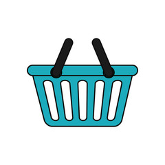 Shopping basket symbol icon vector illustration graphic design