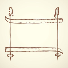 Skiing. Vector drawing