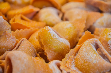 fresh italian pasta close up