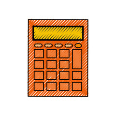 calculator math device icon vector illustration graphic design
