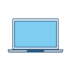 Laptop computer technology icon vector illustration graphic design