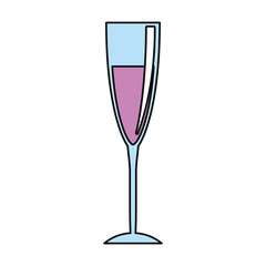 Drink in glass cup icon vector illustration graphic design
