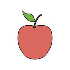 Apple delicious fruit icon vector illustration graphic design