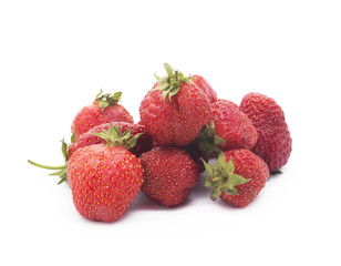 Organic garden red ripe strawberry